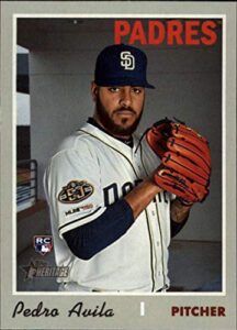 2019 topps heritage high number baseball #684 pedro avila rc rookie card san diego padres official update mlb trading card from topps