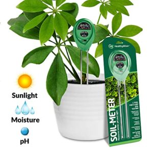 Soil pH Meter, 3-in-1 Soil Test Kit For Moisture, Light & pH, A Must Have For Home And Garden, Lawn, Farm, Plants, Herbs & Gardening Tools, Indoor/Outdoors Plant Care Soil Tester (No Battery Needed)