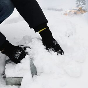2 Pairs Garden Gloves Winter Work Gloves Rubber Coated Fingers Acrylic Terry Inner Keep Hands Warm for Cold Weather