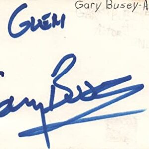 Gary Busey Actor Movie TV Autographed Signed Index Card JSA COA