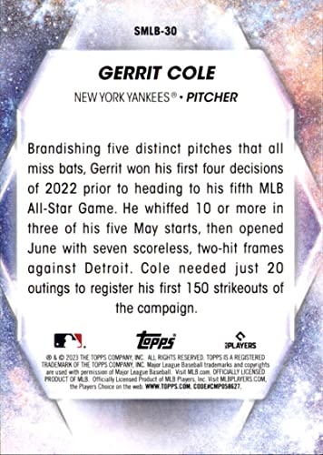 2023 Topps Stars of the MLB #SMLB-30 Gerrit Cole New York Yankees Baseball Trading Card