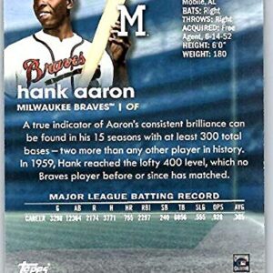 2020 Topps Stadium Club #192 Hank Aaron NM-MT Milwaukee Braves Baseball