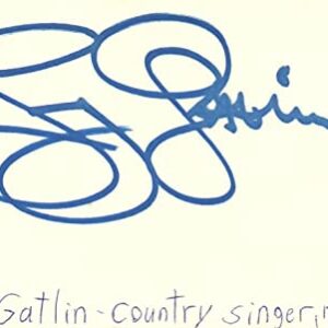 Larry Gatlin Singer Musician Country Music Signed Index Card JSA COA
