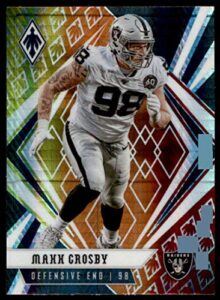 2020 panini phoenix fire burst #77 maxx crosby las vegas raiders (silver prizm refractor) nfl football card nm-mt