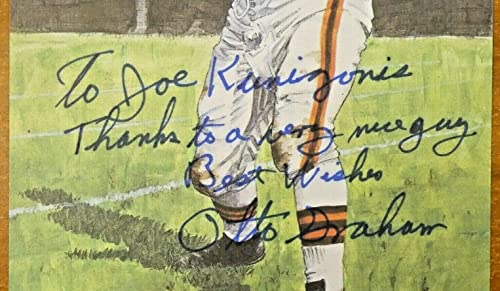 Otto Graham Cleveland Browns For NFL Art Card Autographed Signed JSA COA