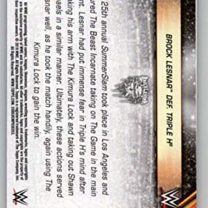 Wrestling Wrestling 2019 Topps SummerSlam Mr. SummerSlam #MSS-2 8/19/12 Brock Lesnar def. Triple H #MSS-2 NM Near Mint