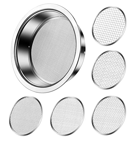 Bonsai Soil Sifter Set for Gardening - Soil Sieve with 5 Interchangeable Mesh ( 1mm, 3mm, 5mm, 7mm, 9mm), Garden Sifting Screen for Dirt, Sand, Rock, Filtration, Compost and Bonsai