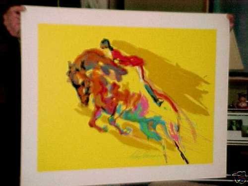 LEROY NEIMAN Show Jumper PLATE SIGNED