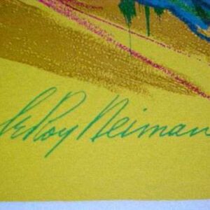 LEROY NEIMAN Show Jumper PLATE SIGNED