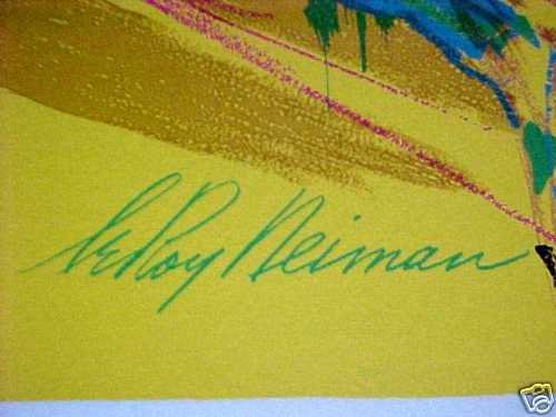 LEROY NEIMAN Show Jumper PLATE SIGNED