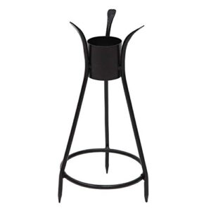 achla designs gbs-14s trestle iii spiked globe stand, black