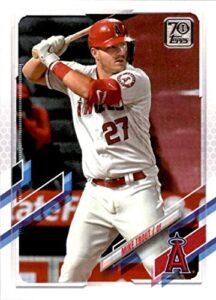 2021 topps #27 mike trout nm-mt los angeles angels baseball