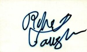 robert vaughn actor signed 3×5 index card with jsa coa