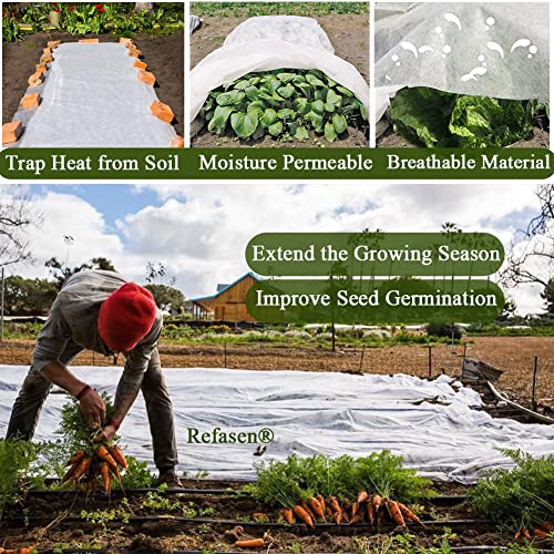 Plant Covers Freeze Protection,10.5Ftx33Ft 0.85oz Frost Blankets for Outdoor Plants Floating Row Cover for Vegetables-Protect Plants from Cold Frost