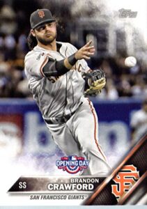 2016 topps opening day #od-15 brandon crawford san francisco giants baseball card