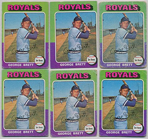 GEORGE BRETT 1975 TOPPS #228 ROOKIE 17 CARD LOT RC