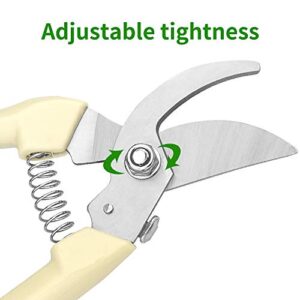 Professional Garden Scissors, Stainless Steel Bypass Pruning Shears, Garden Shears, Gardening Tools (1Pack )