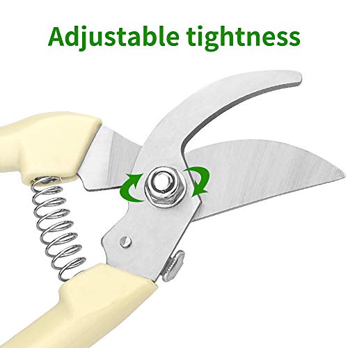 Professional Garden Scissors, Stainless Steel Bypass Pruning Shears, Garden Shears, Gardening Tools (1Pack )