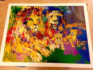 LEROY NEIMAN LIONS PRIDE 1977 POSTER