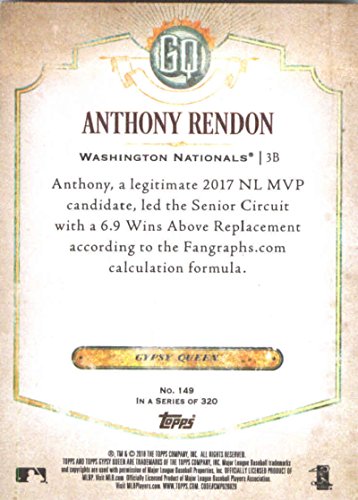 2018 Topps Gypsy Queen #149 Anthony Rendon Washington Nationals Baseball Card - GOTBASEBALLCARDS