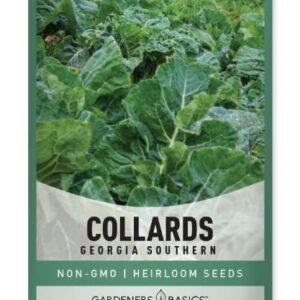 Collard Greens Seeds for Planting - Georgia Southern Non-GMO Vegetable Variety- 1 Gram Seeds Great for Summer, Fall and Winter Gardens by Gardeners Basics