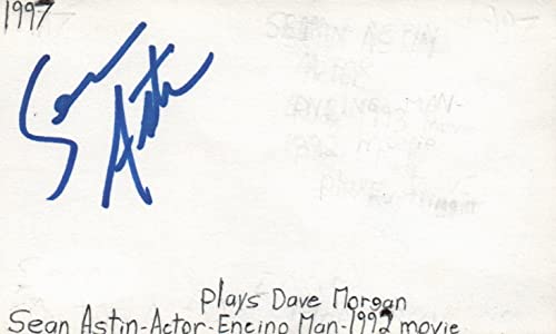 Sean Astin Actor Encino Man TV Movie Autographed Signed Index Card JSA COA