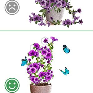 3 Pack Plastic Small Plant Trellis for Climbing Potted Plants- 15.7" × 7.9" Sturdy Honeycomb Shaped Plant Trellis Indoor Non-perishable Houseplant Trellis Starter for Outdoor Garden Flower Support