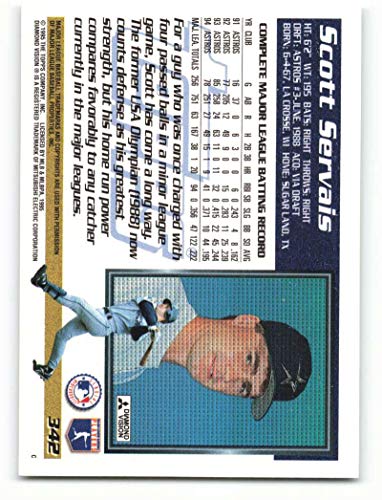 1995 Topps #342 Scott Servais NM-MT Houston Astros Baseball