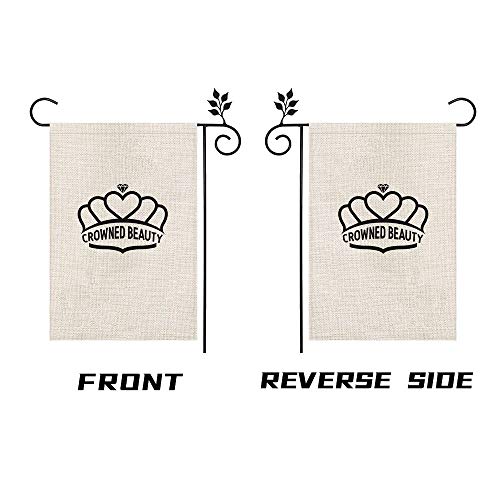 CROWNED BEAUTY Farmhouse Home Sweet Home Garden Flag Baseball 12×18 Inch Double Sided Vertical Yard Outdoor Decoration CF195-12