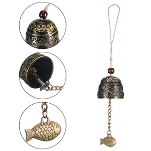 2 Pieces Fengshui Bell Vintage Dragon Bell Fengshui Wind Chimes Good Luck Hanging Bell for Home Garden Good Luck Blessing Patio Yard Indoor Outdoor Front Door Decorations