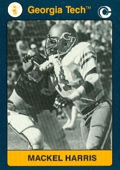 Mackel Harris Football card (Georgia Tech) 1991 Collegiate Collection #196