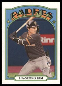 baseball mlb 2021 topps heritage high number #619 ha-seong kim nm near mint rc rookie padres