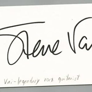 Steve Vai Singer Guitar Legend Rock Music Signed Index Card JSA COA