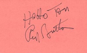 red buttons actor comedian 1976 harkness autographed signed index card jsa coa
