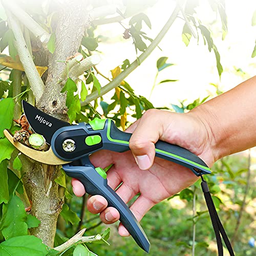 Garden Pruners, Heavy Duty Garden Clippers,Pruning Shears with Adjustable Thumb Lock,Hand Gardening Tools Pruners,Stainless Steel Sharp Gardening Scissors(MJ002)