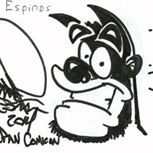 Alfonso Espinos Comic Book Artist Autographed Signed Index Card JSA COA