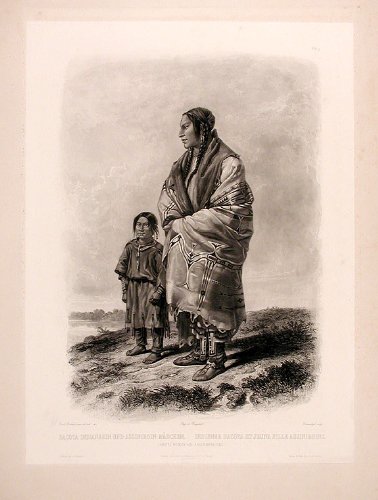 Dacota Woman and Assiniboin Girl