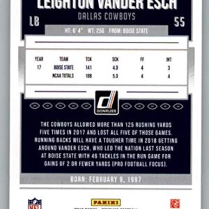 2018 Donruss Football #360 Leighton Vander Esch RC Rookie Card Dallas Cowboys Rookie Official NFL Trading Card