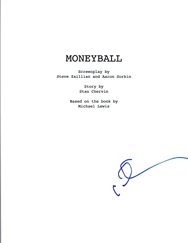 Michael Lewis Signed Autographed MONEYBALL Movie Script COA VD