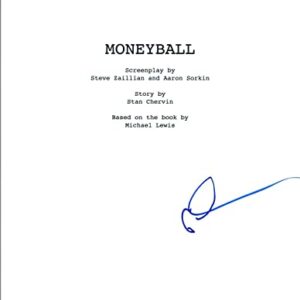 Michael Lewis Signed Autographed MONEYBALL Movie Script COA VD