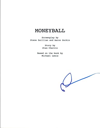 Michael Lewis Signed Autographed MONEYBALL Movie Script COA VD