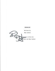 dane dehaan signed autographed chronicle movie script coa vd