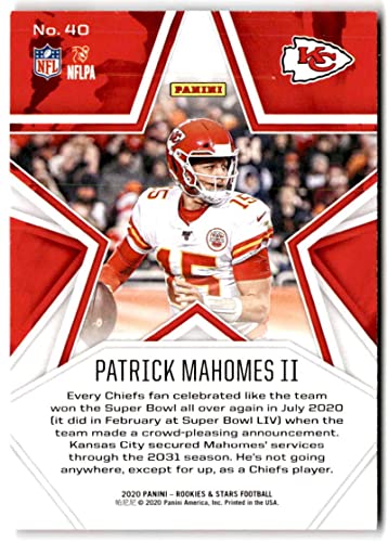 2020 Panini Rookies and Stars #40 PATRICK MAHOMES II Kansas City Chiefs