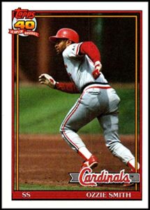 1991 topps #130 ozzie smith nm-mt st. louis cardinals officially licensed mlb baseball trading card