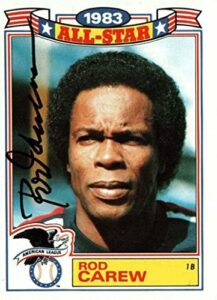 rod carew baseball autographed signed card with jsa coa