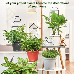 Wellsign Indoor Plant Trellis for Climbing Plants, 16inch Small Garden Metal Trellis for Potted Plants Outdoor with Different Patterns for Vine Ivy Flower Plant Support 4 Pack