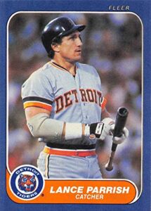 1986 fleer #234 lance parrish nm-mt detroit tigers baseball