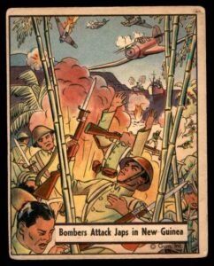 1941 war gum # 60 bombers attack japanese in new guinea (card) good