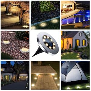 Rayolon Solar Ground Lights, Waterproof Solar Garden Lights, Upgraded Outdoor Garden Waterproof Bright in-Ground Lights, Landscape Lights for Pathway,Yard,Deck,Lawn,Patio,Walkway (12 Pack Warm Light)