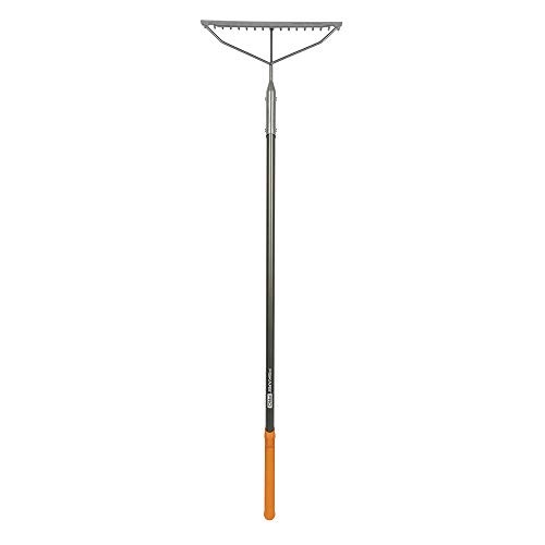 Fiskars 397940-1001 PRO Rake, Garden, 60 Inch, Silver